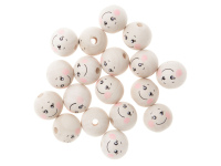 Karoliukai mediniai apvalūs VEIDELIAI 2cm 40g