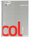 Sąsiuvinis su spirale COLLEGE, A4, 70 lapų, su perforacija, linija
