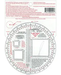 Karinis matlankis RM MILITARY PROTRACTOR, apvalus