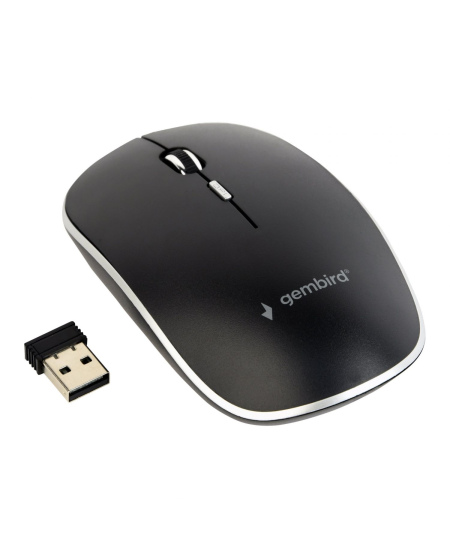 Gembird Silent Wireless Optical Mouse MUSW-4BS-01 USB, Black