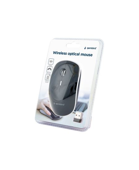 Gembird Silent Wireless Optical Mouse MUSW-4BS-01 USB, Black