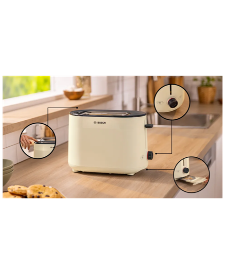Bosch Toaster | TAT2M127 MyMoment | Power 950 W | Number of slots 2 | Housing material Plastic | Beige