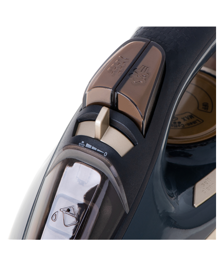 Camry | Steam Iron | CR 5036 | Steam Iron | 3400 W | Water tank capacity 360 ml | Continuous steam 50 g/min | Black/Gold