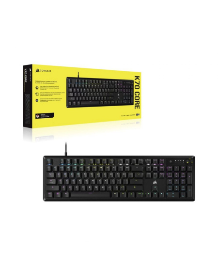Corsair | Mechanical Gaming Keyboard | K70 CORE RGB | Gaming keyboard | Wired | N/A | Black | USB Type-A | RED