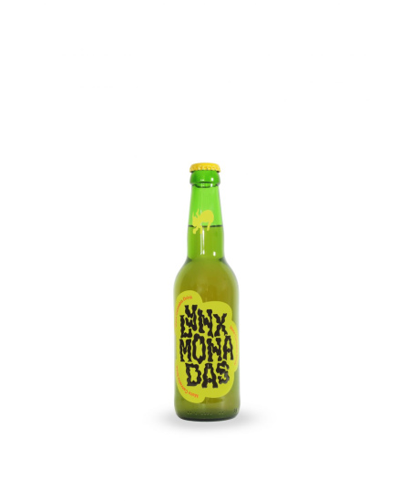 Gazuotas gaivusis gėrimas, LYNXMONADAS Yerba-Mate, su kanapių žiedais, 330ml