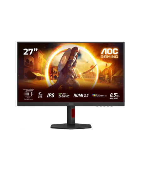 AOC | U27G4R | 27 " | Fast IPS | UHD | 16:9 | 120 Hz | 1 ms | 3840 x 2160 pixels | 400 cd/m² | HDMI ports quantity 2 | Bla