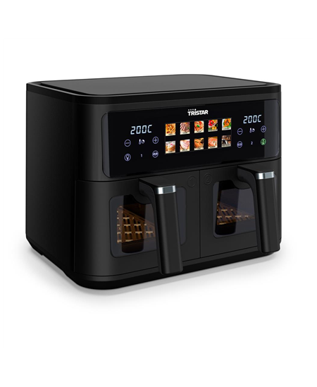 Tristar Double Basket Airfryer | FR-9075 | Power 2500 W | Capacity 9 L | Hot air technology | Black