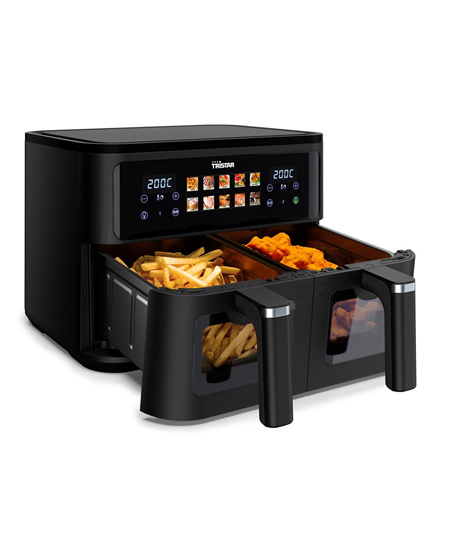 Tristar Double Basket Airfryer | FR-9075 | Power 2500 W | Capacity 9 L | Hot air technology | Black