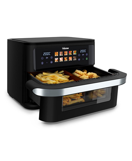 Tristar Dualzone Flex Airfryer | FR-9078 | Power 2800 W | Capacity 10 L | Hot air technology | Black