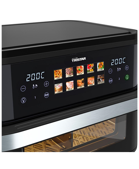 Tristar Dualzone Flex Airfryer | FR-9078 | Power 2800 W | Capacity 10 L | Hot air technology | Black