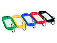 Plastikinis pakabukas raktams su 15mm žiedeliu, 1 vnt., raudonos spalvos