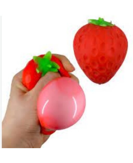 Antistresinė Braškė 9 cm suspaudžiama