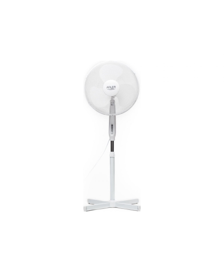 Adler AD 7305 Stand Fan, Number of speeds 3, 45 W, Oscillation, Diameter 40 cm, White
