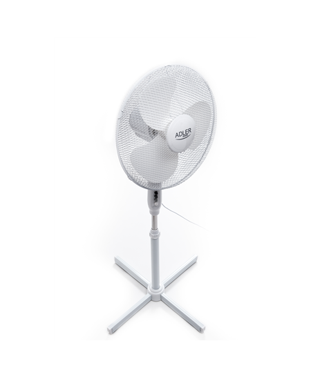 Adler AD 7305 Stand Fan, Number of speeds 3, 45 W, Oscillation, Diameter 40 cm, White