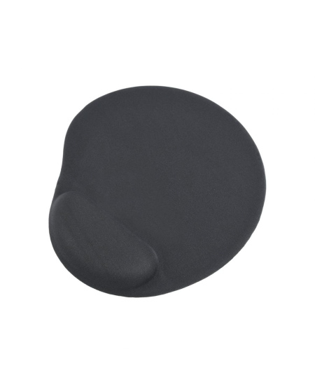 Gembird Gel mouse pad with wrist support Black, 240 x 220 x 4 mm