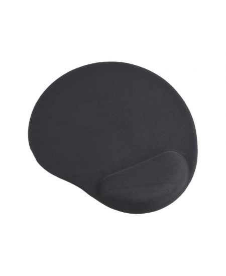 Gembird Gel mouse pad with wrist support Black, 240 x 220 x 4 mm