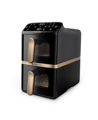 Philips Dual Basket Airfryer | NA462/70 4000 Series | Power 2750 W | Capacity 10 L | Rapid Air technology | Black