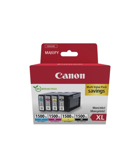 Canon PGI-1500XL (9182B010) Rašalinių kasečių komplektas, C/M/Y/BK
