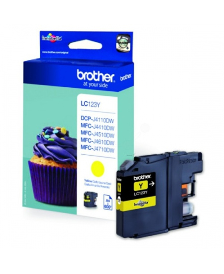 Brother LC123 (LC123Y) Rašalinė kasetė, Geltona