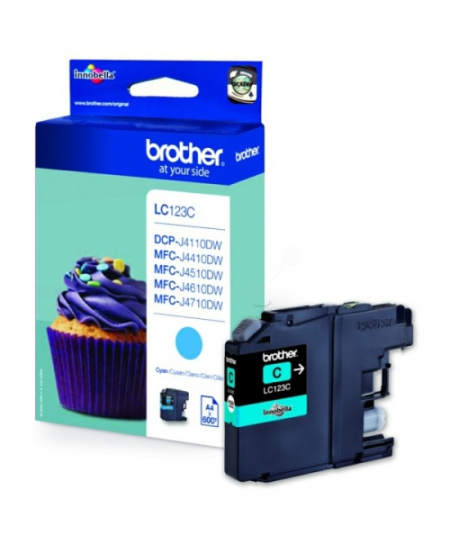 Brother LC123 (LC123C) Rašalinė kasetė, Žydra