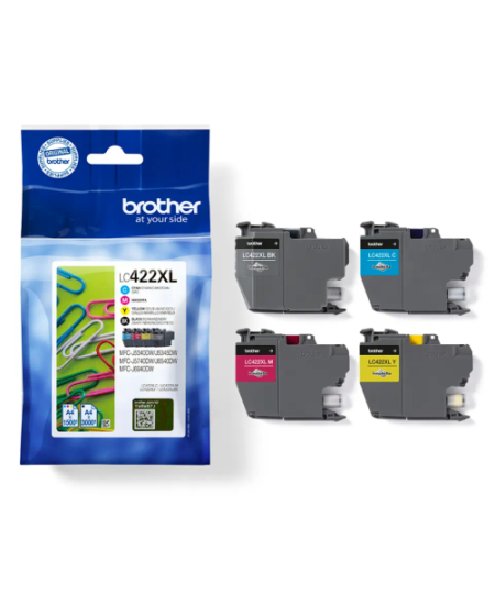 Brother LC422XL (LC422XLVALDR) Rašalinių kasečių rinkinys, C/M/Y/BK