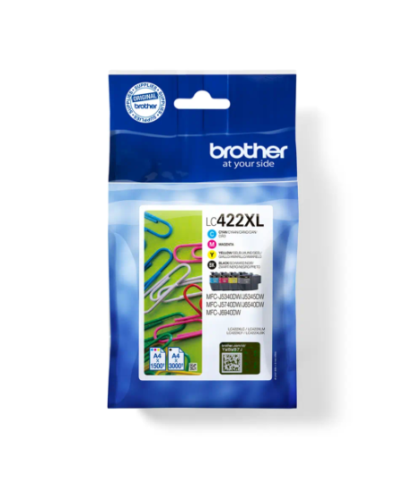 Brother LC422XL (LC422XLVALDR) Rašalinių kasečių rinkinys, C/M/Y/BK