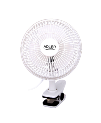 Adler | Fan with clip | AD 7317 | Table Fan | White | Diameter 15 cm | Number of speeds 2 | 30 W