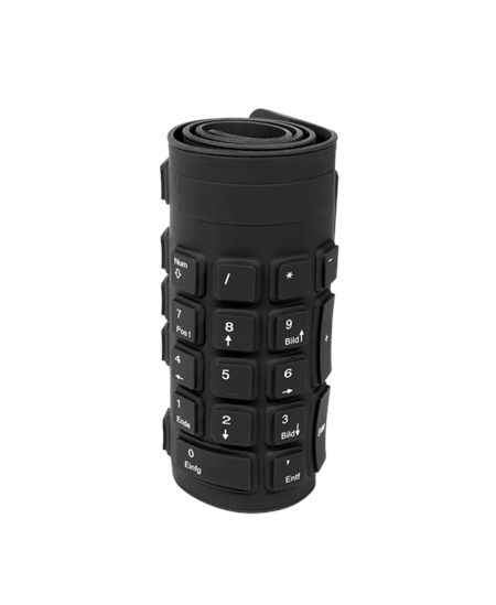 Logilink | Flexible waterproof Keyboard USB + PS/2 | ID0019A | Flexible keyboard | Wired | DE | Black