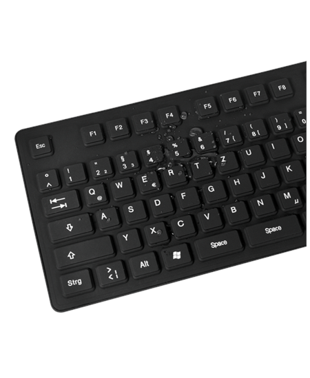 Logilink | Flexible waterproof Keyboard USB + PS/2 | ID0019A | Flexible keyboard | Wired | DE | Black