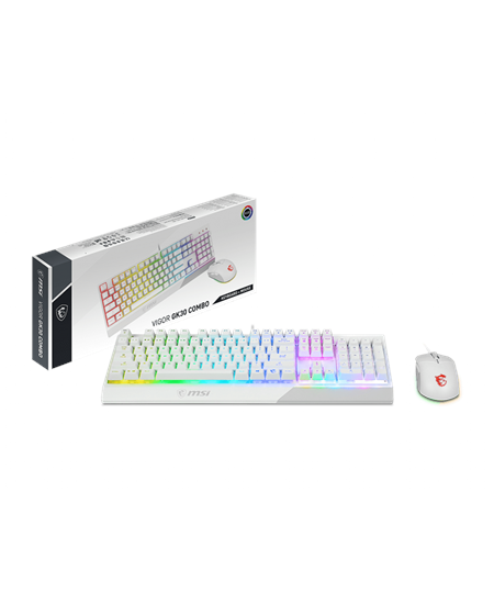 MSI | Vigor GK30 COMBO WHITE | Keyboard and Mouse Set | Wired | Mouse included | US | White