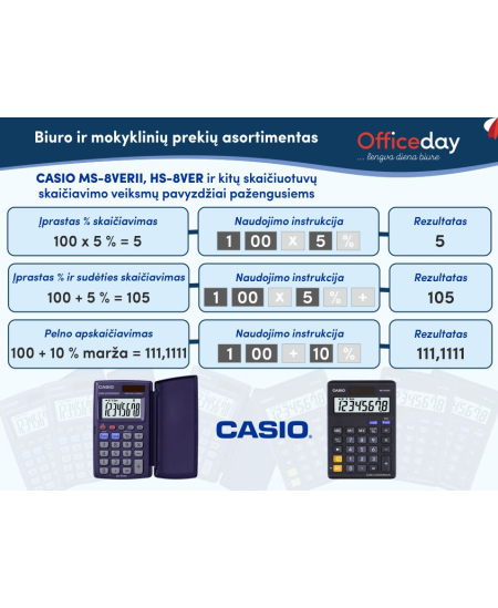Mokslinis skaičiuotuvas CASIO FX-82Solar II, 19 x 70 x 121 mm
