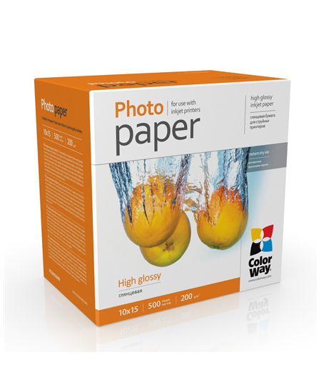 ColorWay Photo Paper, 500 sheets | High Glossy | 200 g/m² | 10x15