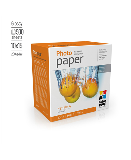 ColorWay Photo Paper, 500 sheets | High Glossy | 200 g/m² | 10x15
