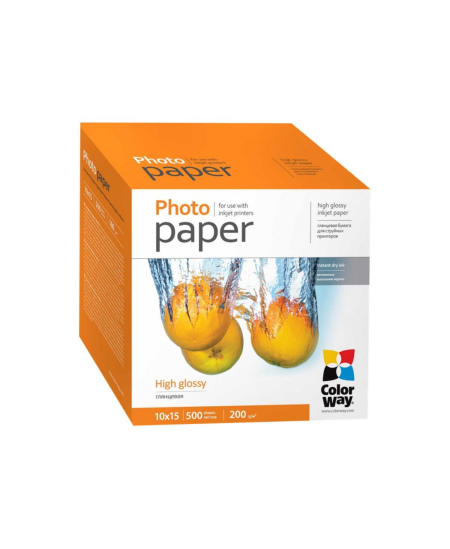 ColorWay Photo Paper, 500 sheets | High Glossy | 200 g/m² | 10x15