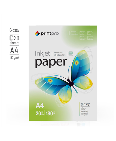 ColorWay PrintPro Photo Paper, 20 sheets | High Glossy | 180 g/m² | A4
