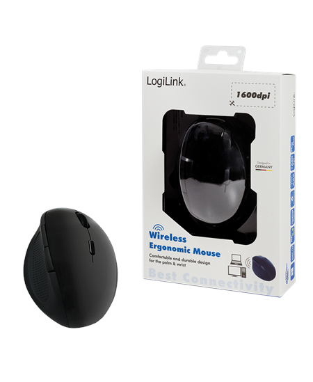 Logilink Mouse ID0139 Wireless, No, Black, Yes, Wireless connection