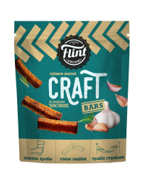 Duonos užkandžiai FLINT, Craft, česnakų skonio, 80 g