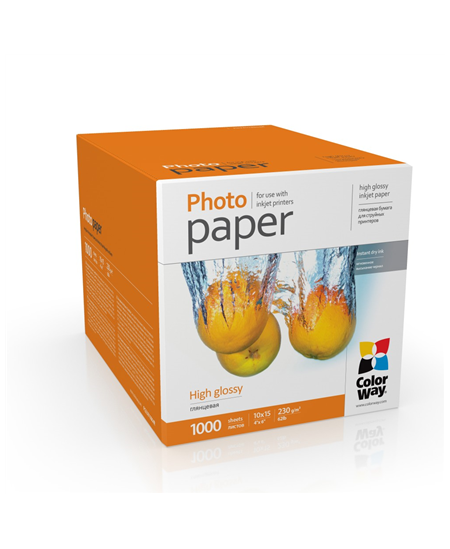 ColorWay Photo Paper, 1000 sheets | High Glossy | 230 g/m² | 10x15