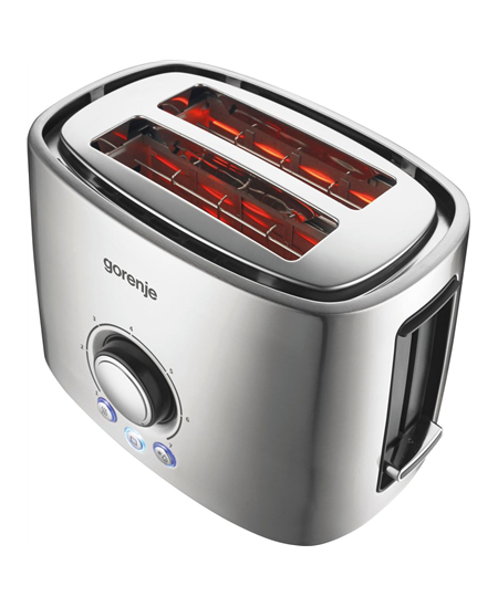 Gorenje | Toaster | T1000E | Power 1000 W | Number of slots 2 | Housing material  Metal | Stainless Steel