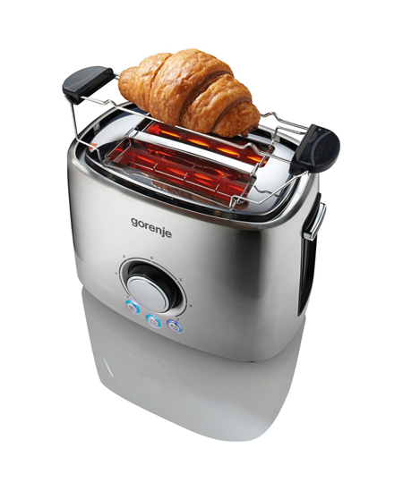 Gorenje | Toaster | T1000E | Power 1000 W | Number of slots 2 | Housing material  Metal | Stainless Steel