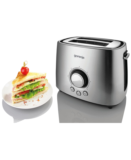 Gorenje | Toaster | T1000E | Power 1000 W | Number of slots 2 | Housing material  Metal | Stainless Steel