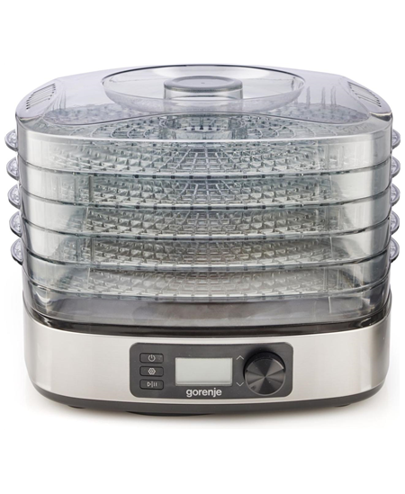 Gorenje | Food Dryer | FDK500DE | Power 380 W | Number of trays 5 | Temperature control | Integrated timer | Stainless steel
