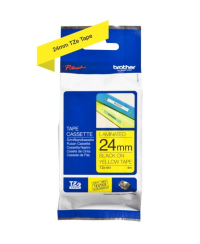Brother TZe-651 (TZE651) Laminuotos ženklinimo juostos kasetė, Black on Yellow 24mm, 8m