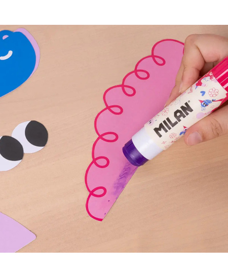 Pieštukiniai klijai MILAN Flowicorn, 21 g, išnykstančios violetinės spalvos
