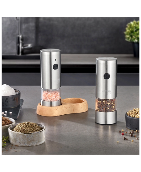 Caso Salt and Pepper Grinder | SpiceDuo | Electric | Housing material Stainless steel | Lithium
