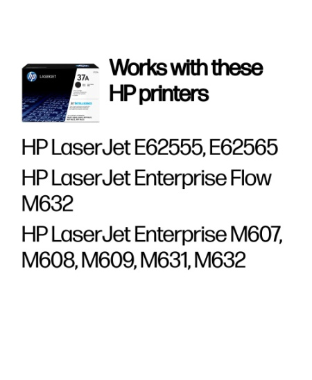 HP 37A (CF237A) Lazerinė kasetė, Juoda