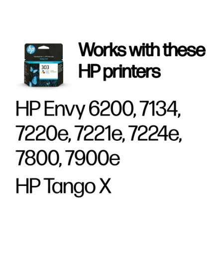 HP 303 Tri-color (T6N01AE) Rašalinė kasetė, CMY