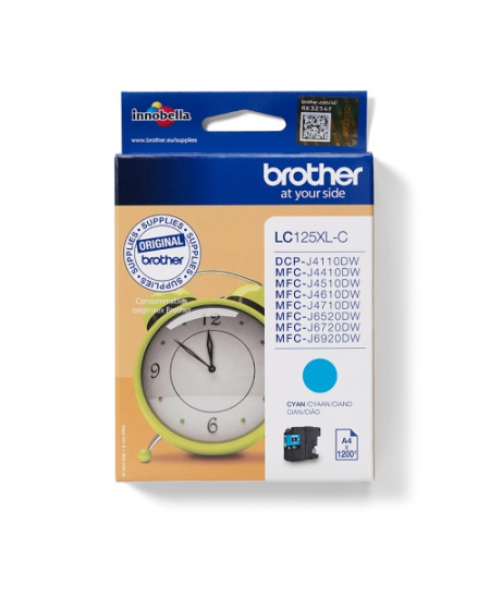 Brother LC125XL (LC125XLC) Rašalinė kasetė, Žydra