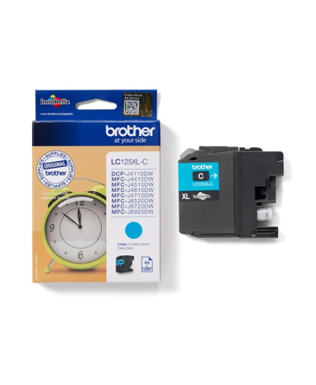 Brother LC125XL (LC125XLC) Rašalinė kasetė, Žydra