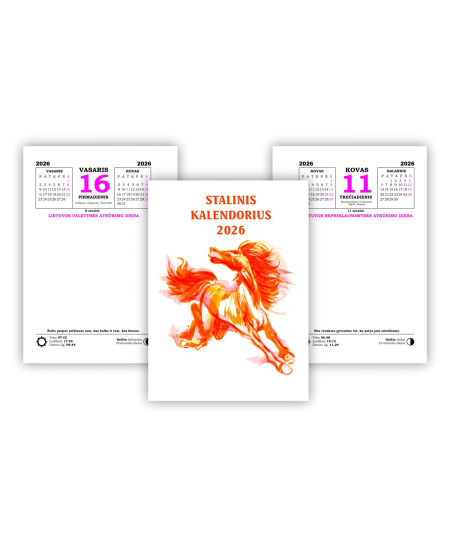 Stalo kalendorius  2026